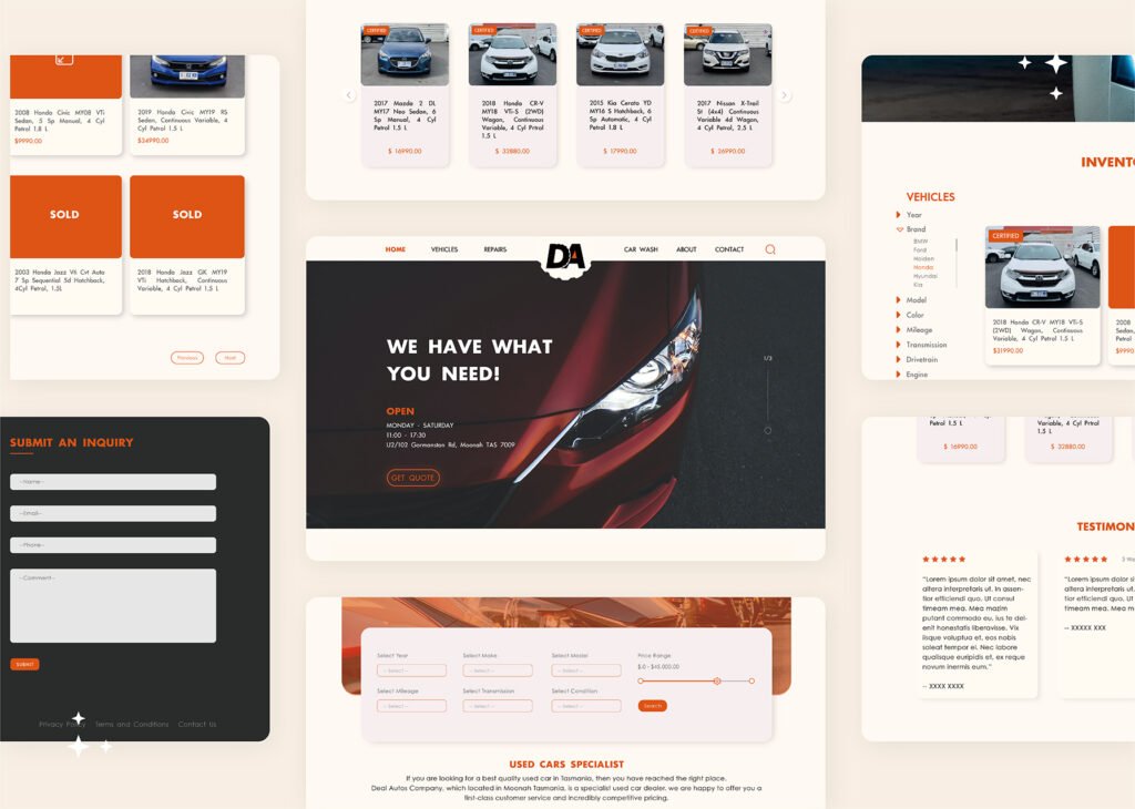 Website For Car Retailer deal autos page 1